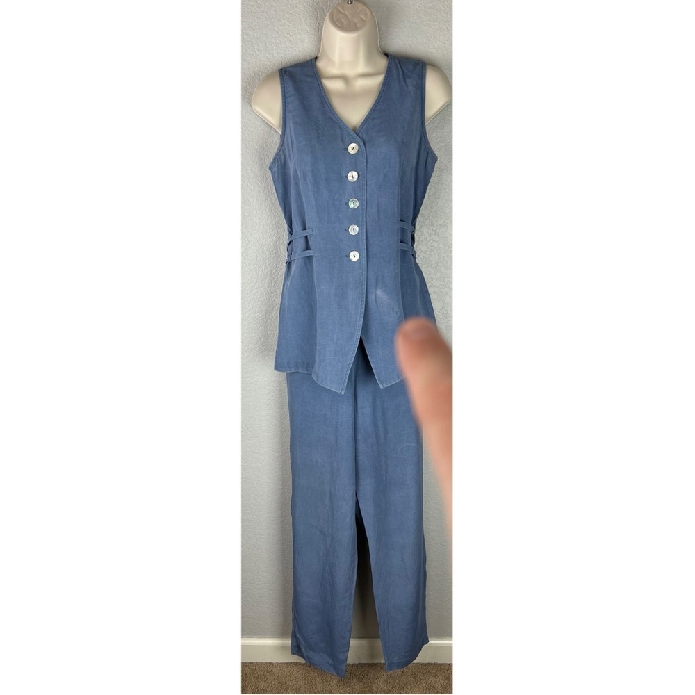 All That Jazz Vintage 90s Womens Vest and Pant Suit Resortwear, size Small 5/6 - Picture 3 of 15